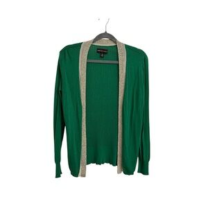 Dana Buchman Women's Green and Silver Cardigan size medium